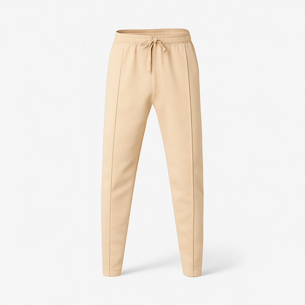 Pantalon homme décontracté à ceinture élastique, neuf coloris, beige
