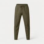 Pantalon homme décontracté à ceinture élastique, neuf coloris, vert foncé