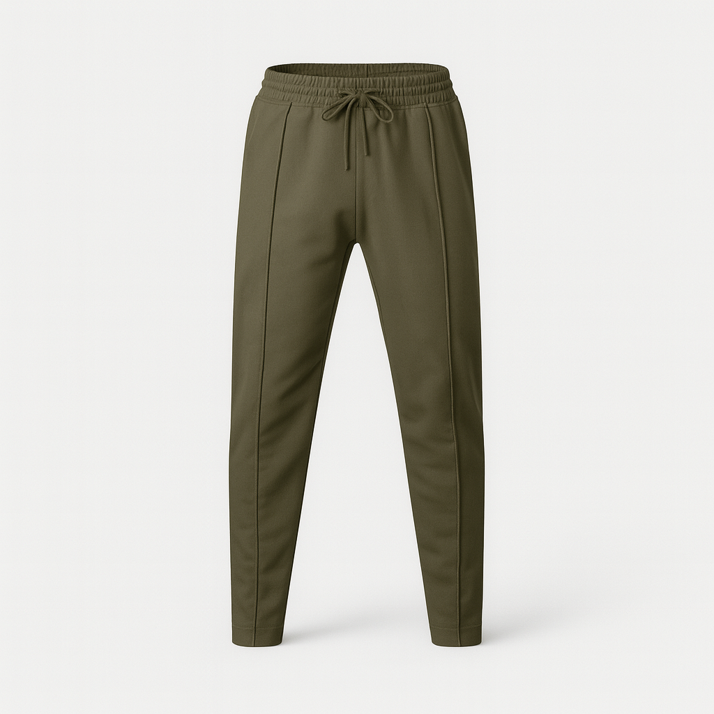 Pantalon homme décontracté à ceinture élastique, neuf coloris, vert foncé