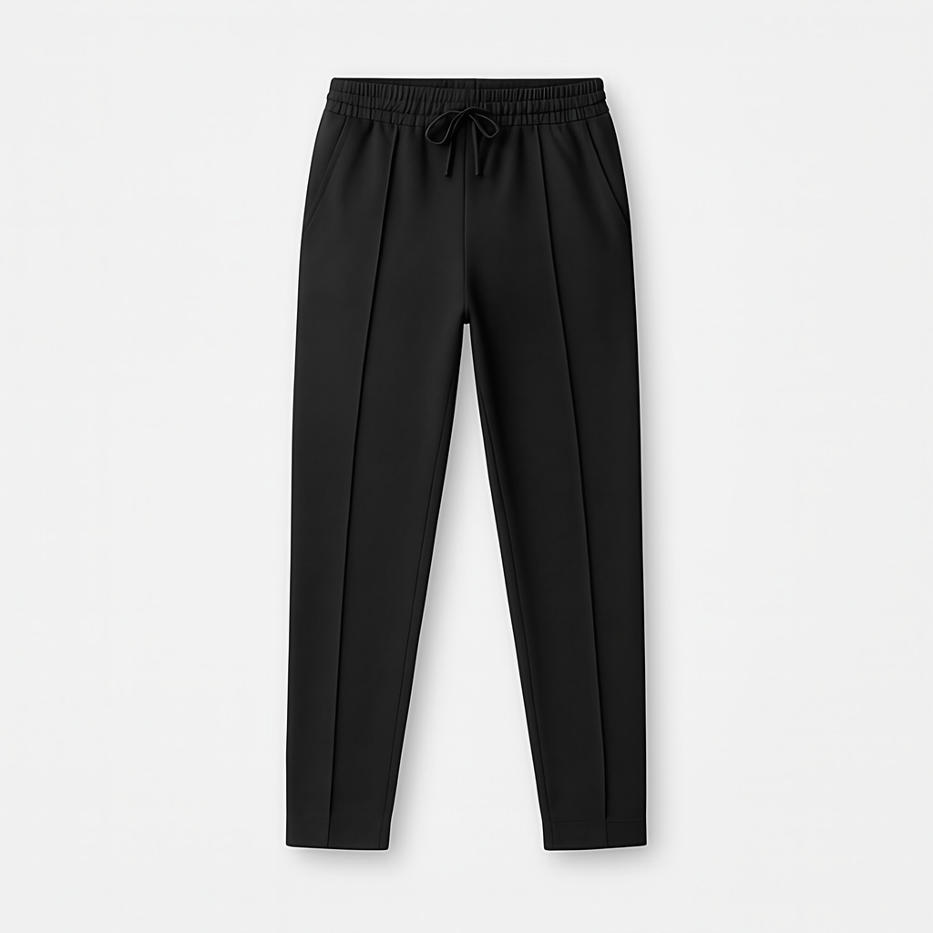 Pantalon homme décontracté à ceinture élastique, neuf coloris, noir