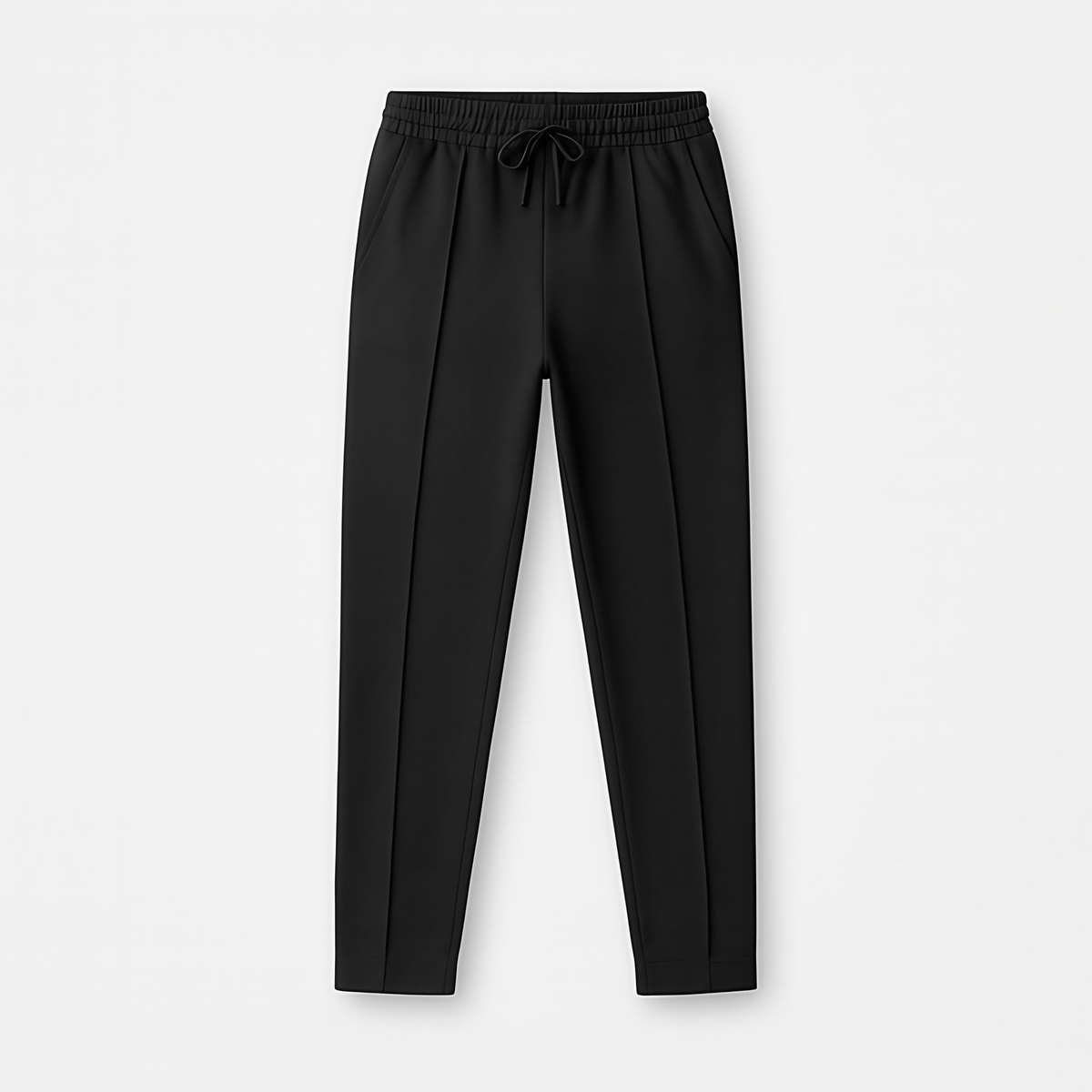 Pantalon homme décontracté à ceinture élastique, neuf coloris, noir
