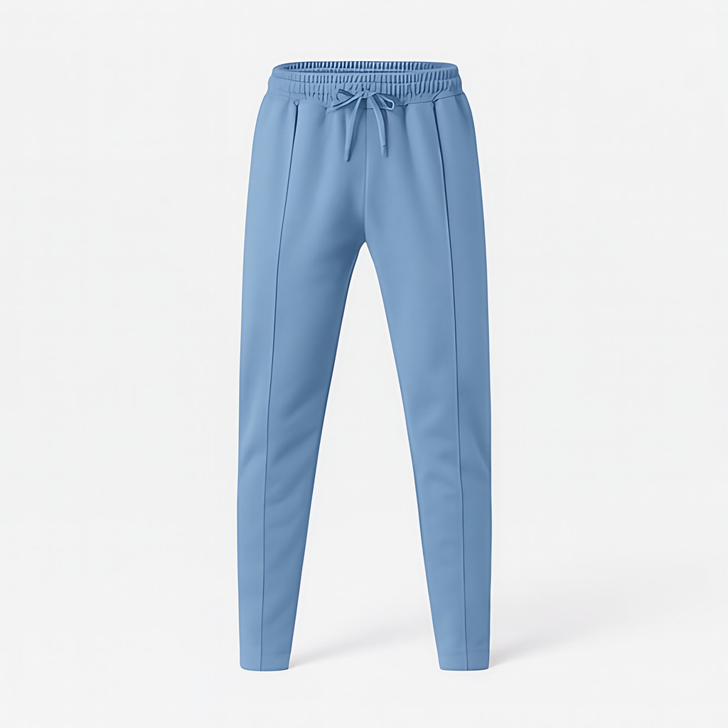 Pantalon homme décontracté à ceinture élastique, neuf coloris, bleu clair