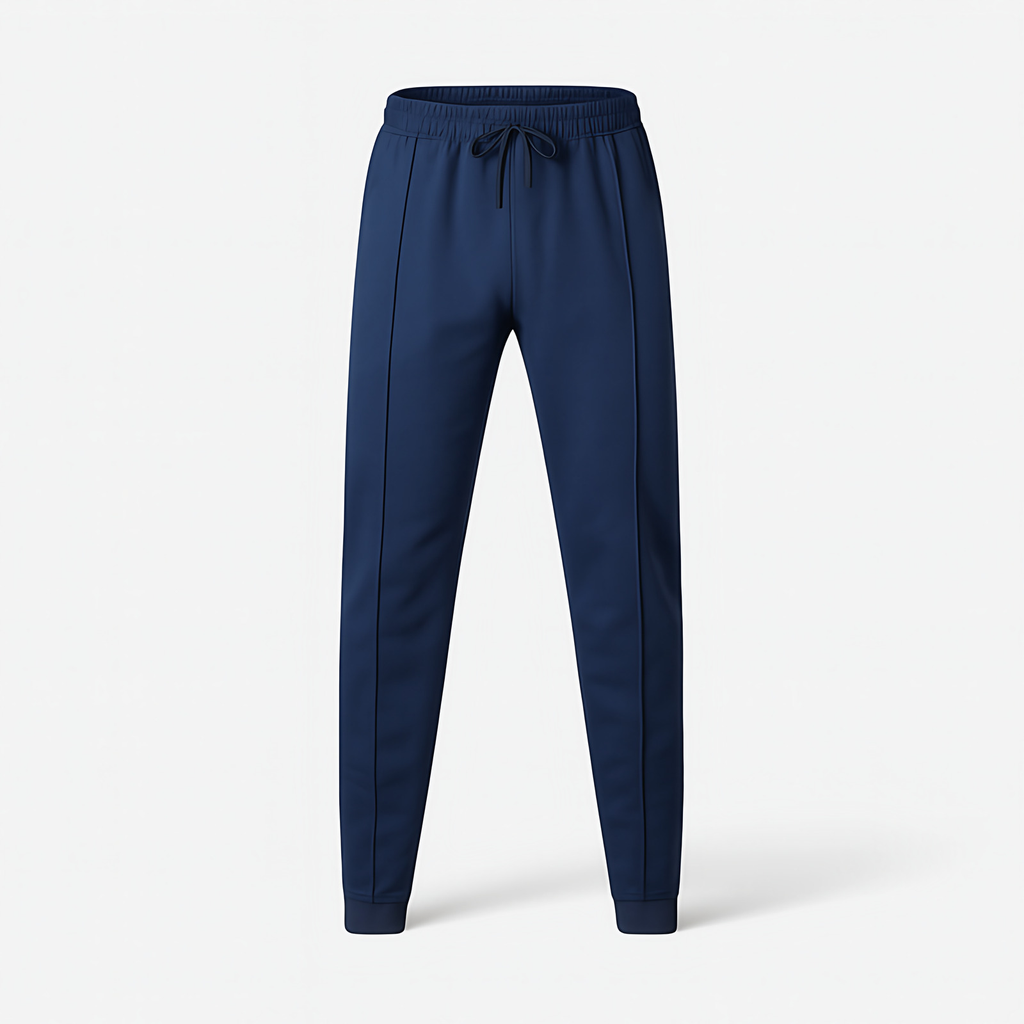 Pantalon homme décontracté à ceinture élastique, neuf coloris, bleu marine