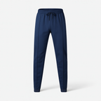 Pantalon homme décontracté à ceinture élastique, neuf coloris, bleu marine