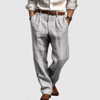 Pantalon droit homme en coton, cinq coloris, du S au 3XL, gris clair