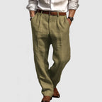 Pantalon droit homme en coton, cinq coloris, du S au 3XL, olive