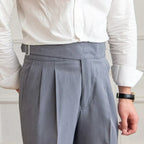 Pantalon habillé homme pour le bureau, quatre coloris, du 28 au 40, gris pierre