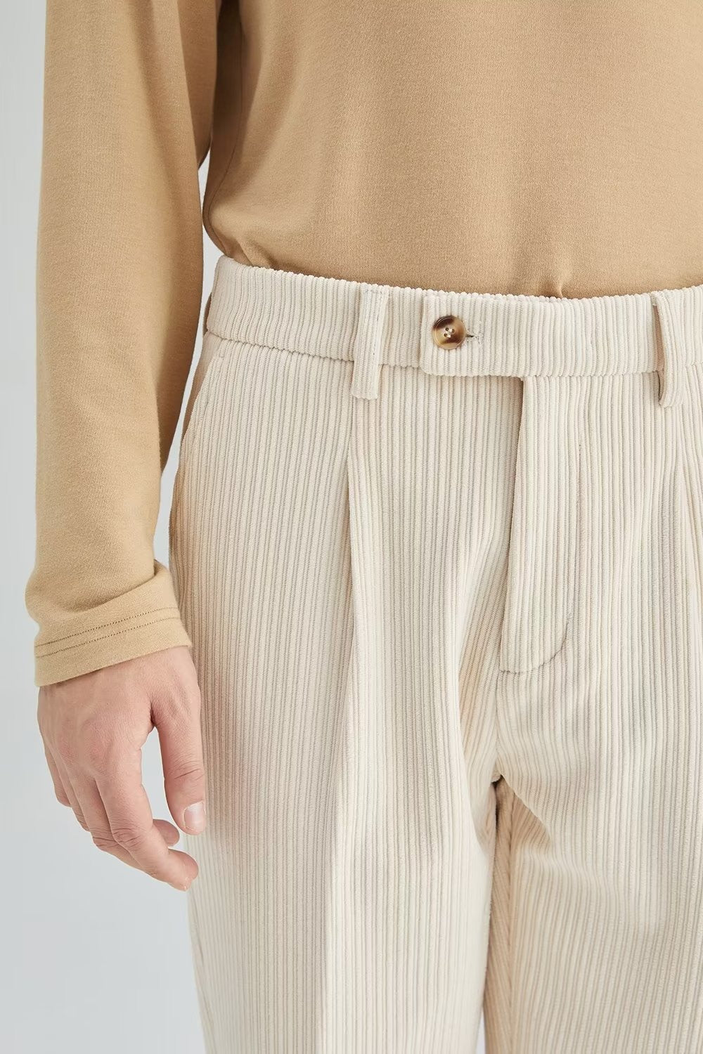 Pantalon homme coupe droite en tissu texturé, trois coloris