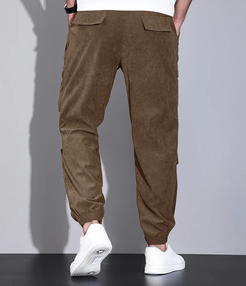 Pantalon homme chaud à coupe décontractée, cinq coloris