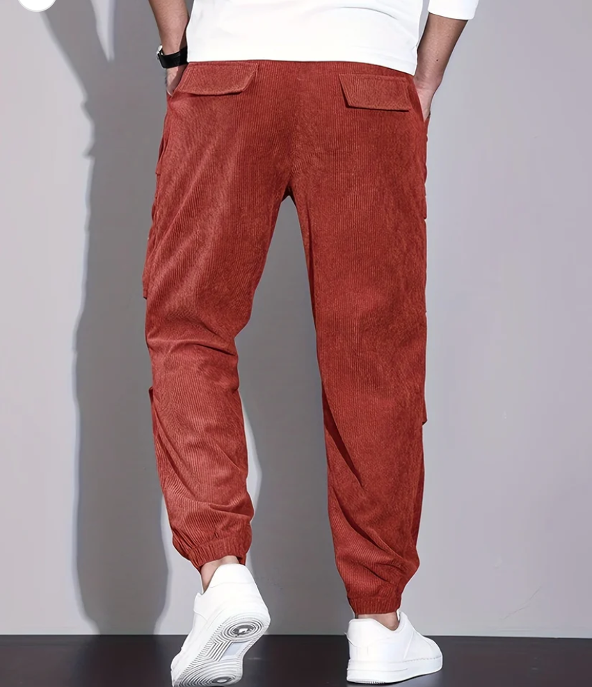 Pantalon homme chaud à coupe décontractée, cinq coloris