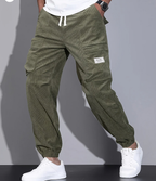 Pantalon homme chaud à coupe décontractée, cinq coloris, vert
