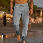 Pantalon homme léger pour l'été, sept coloris, du S au 3XL, gris