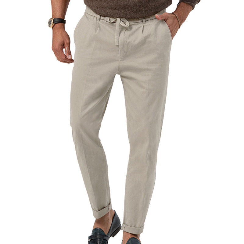 Pantalon homme jambe droite taille haute, huit coloris