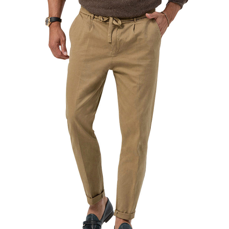 Pantalon homme jambe droite taille haute, huit coloris