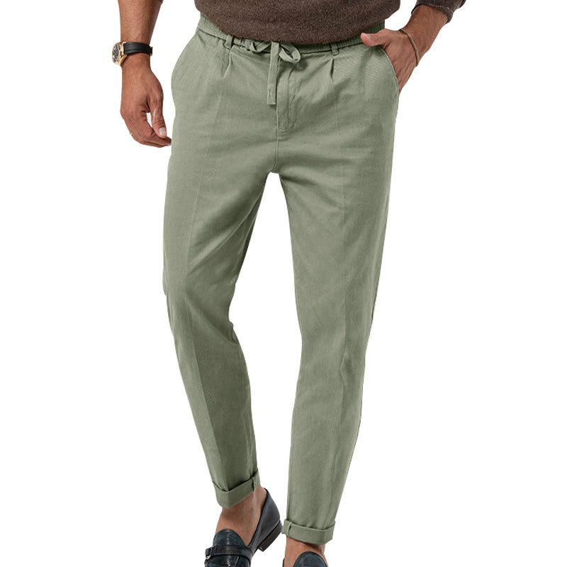 Pantalon homme jambe droite taille haute, huit coloris