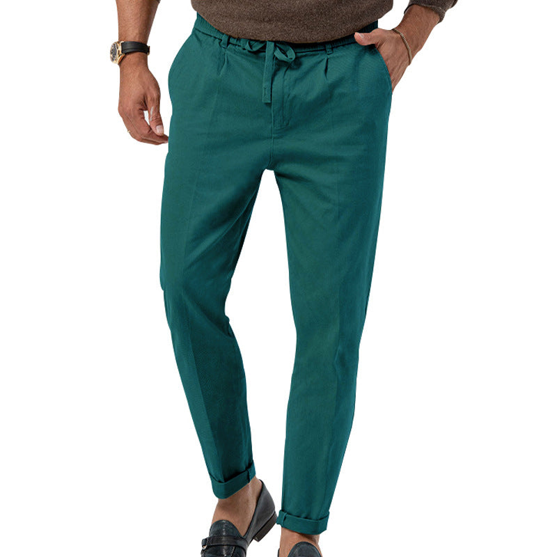 Pantalon homme jambe droite taille haute, huit coloris