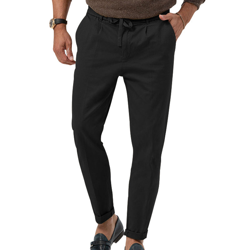 Pantalon homme jambe droite taille haute, huit coloris