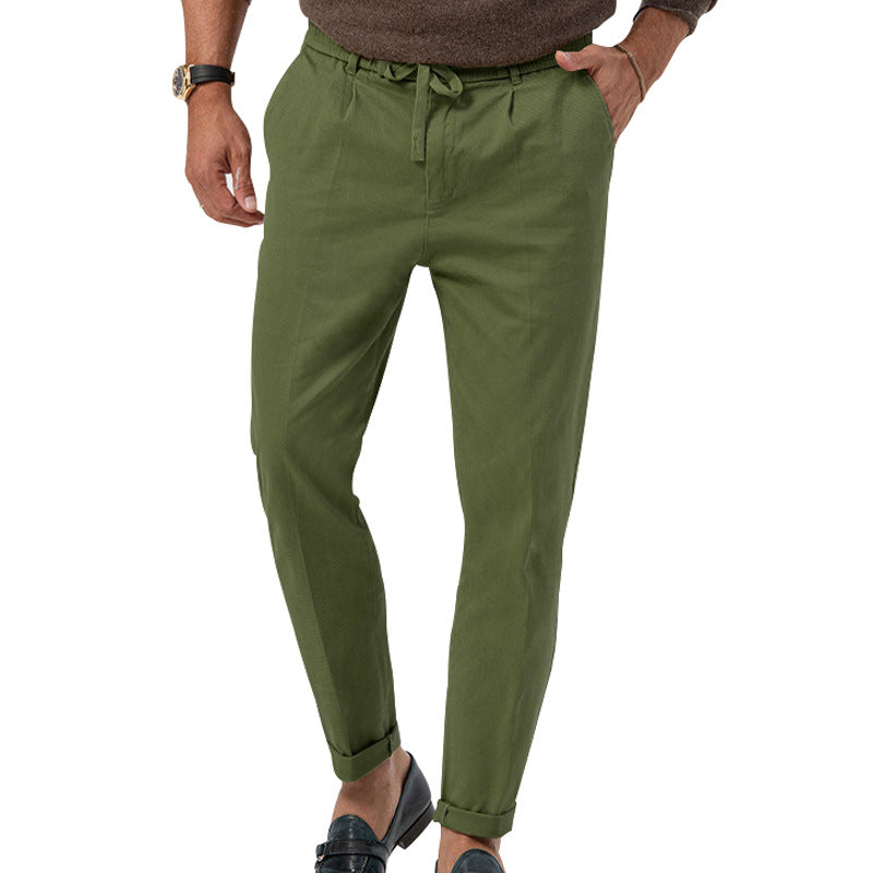 Pantalon homme jambe droite taille haute, huit coloris