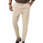 Pantalon homme jambe droite taille haute, huit coloris