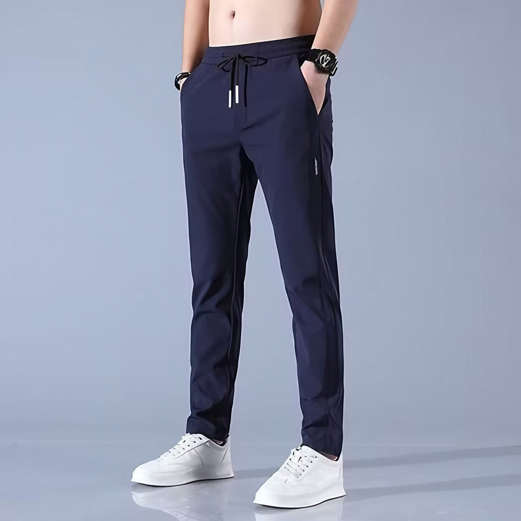 Pantalon de golf homme extensible et léger, cinq coloris, bleu marine