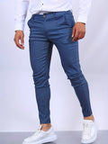 Pantalon de ville homme coupe slim, sept coloris, du XS au 3XL, bleu roi