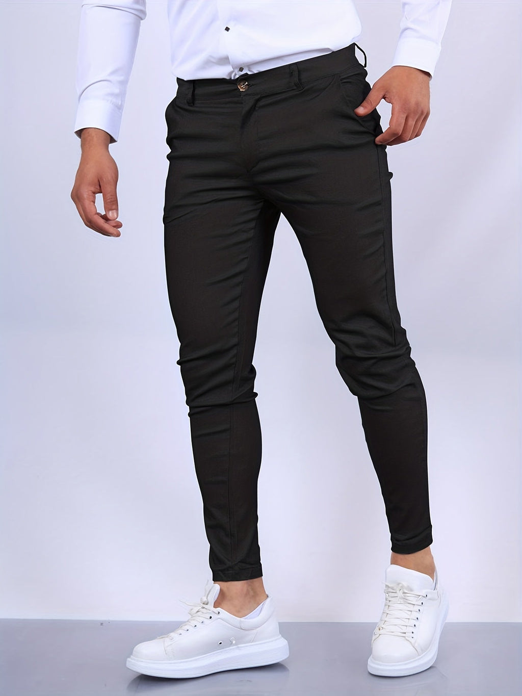 Pantalon de ville homme coupe slim, sept coloris, du XS au 3XL