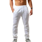 Pantalon ample homme léger, huit coloris, du S au 3XL, blanc