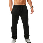 Pantalon ample homme léger, huit coloris, du S au 3XL, abricot