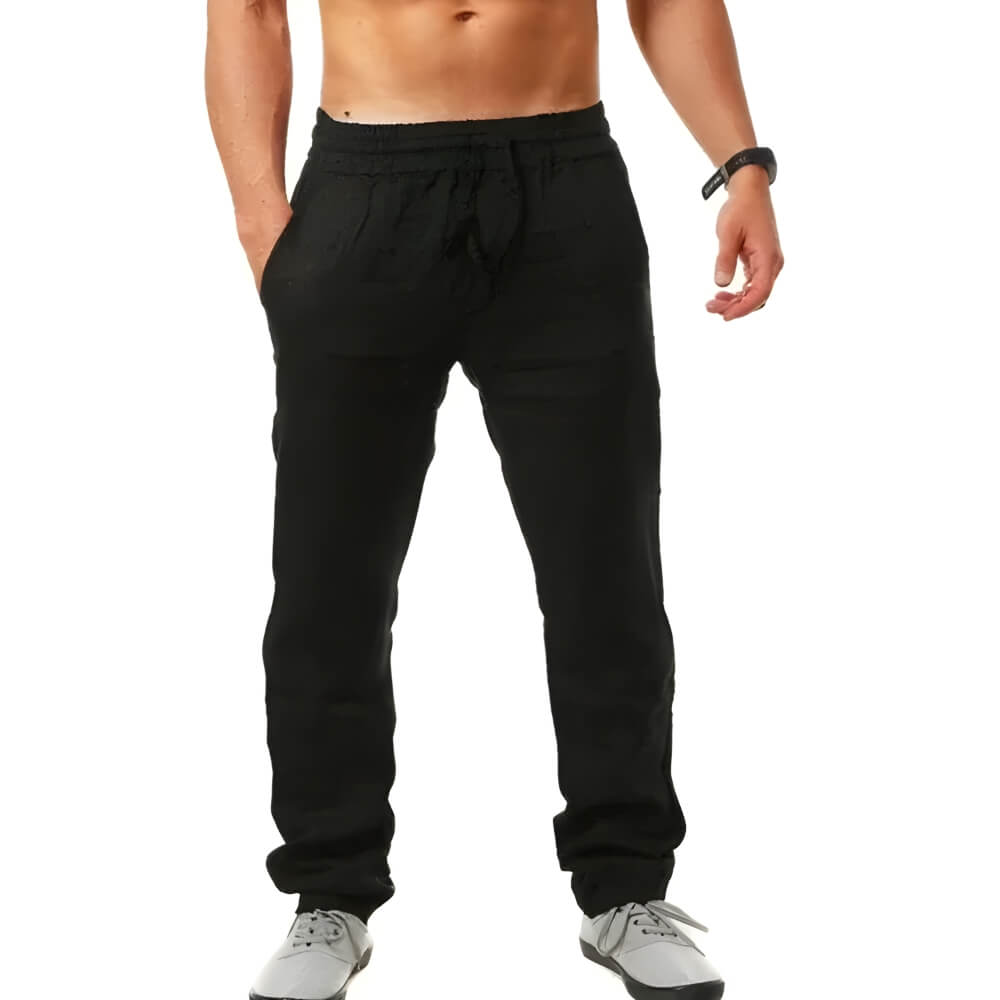 Pantalon ample homme léger, huit coloris, du S au 3XL, abricot