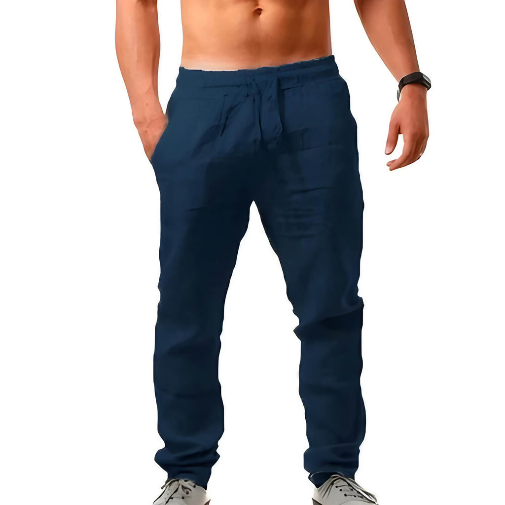 Pantalon ample homme léger, huit coloris, du S au 3XL, beige
