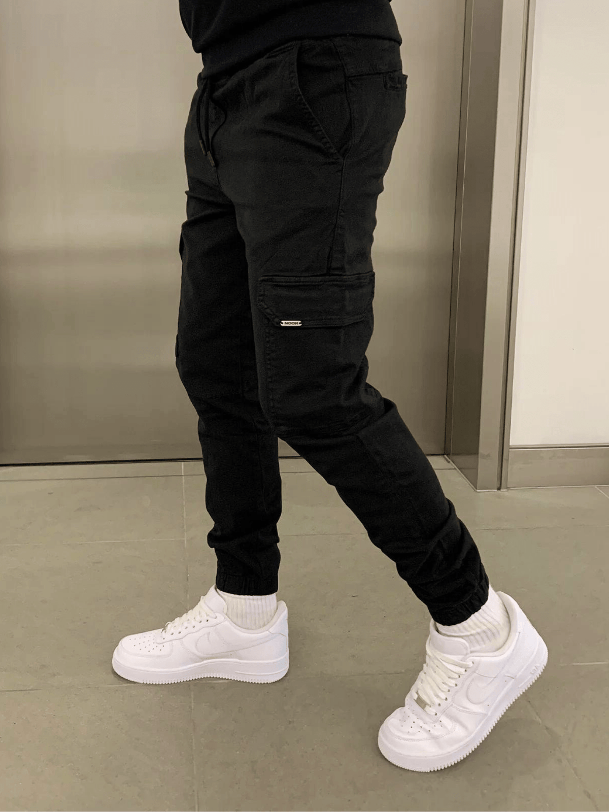 Pantalon jogger cargo homme ajusté, taille élastique, six coloris