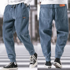 Pantalon homme en velours côtelé, du M au 5XL, bleu