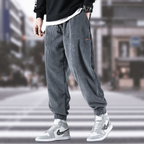 Pantalon homme en velours côtelé, du M au 5XL, gris