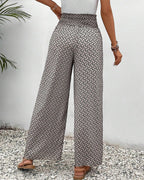 Pantalon large femme à jambe ample, noir, vert ou rouge