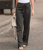 Pantalon large femme taille élastique à cordon, du S au 5XL