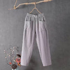 Pantalon large femme, six coloris, du M au 4XL, gris