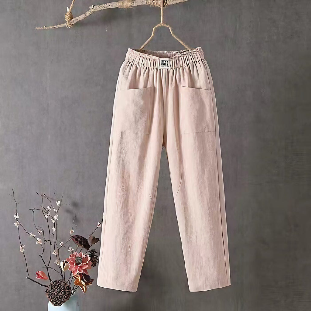Pantalon large femme, six coloris, du M au 4XL, kaki