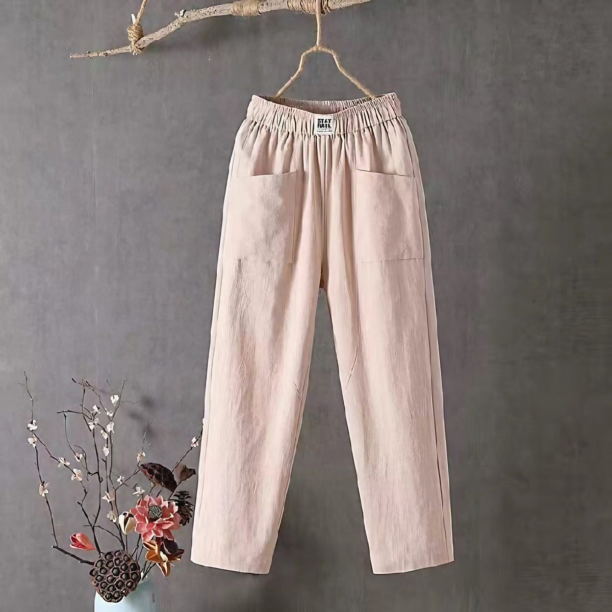 Pantalon large femme, six coloris, du M au 4XL, kaki