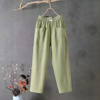 Pantalon large femme, six coloris, du M au 4XL, vert