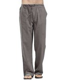 Pantalon d'été homme à taille élastique et poches, du S au 3XL, gris