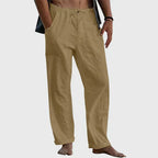 Pantalon homme décontracté à taille élastique, du M au 5XL, curcuma