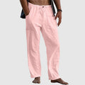 Pantalon homme décontracté à taille élastique, du M au 5XL, rose