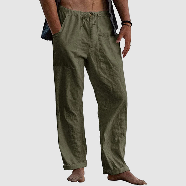 Pantalon homme décontracté à taille élastique, du M au 5XL