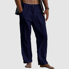 Pantalon homme décontracté à taille élastique, du M au 5XL, bleu marine