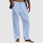 Pantalon homme décontracté à taille élastique, du M au 5XL, bleu clair