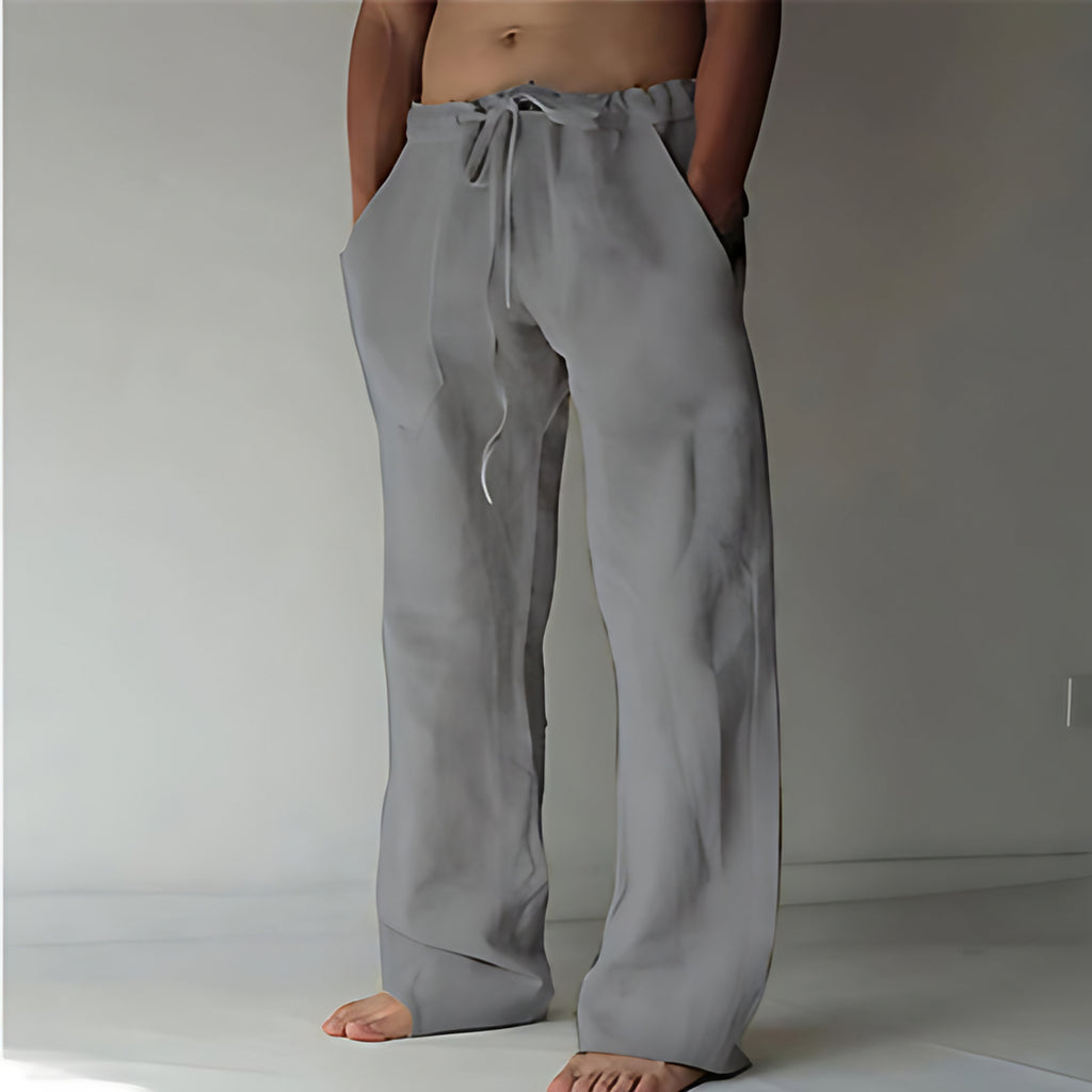 Pantalon homme léger pour l'été, sept coloris, du S au 5XL, gris