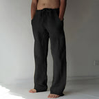 Pantalon homme léger pour l'été, sept coloris, du S au 5XL, noir