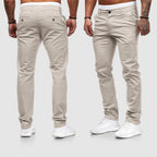 Pantalon homme slim à jambe droite, quatre coloris, du S au 3XL