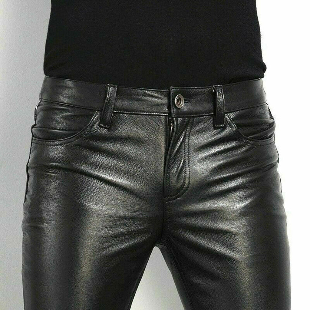 Pantalon slim homme noir, coupe ajustée, du XS au 3XL