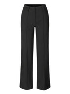 Pantalon taille haute femme, jambe droite, cinq coloris